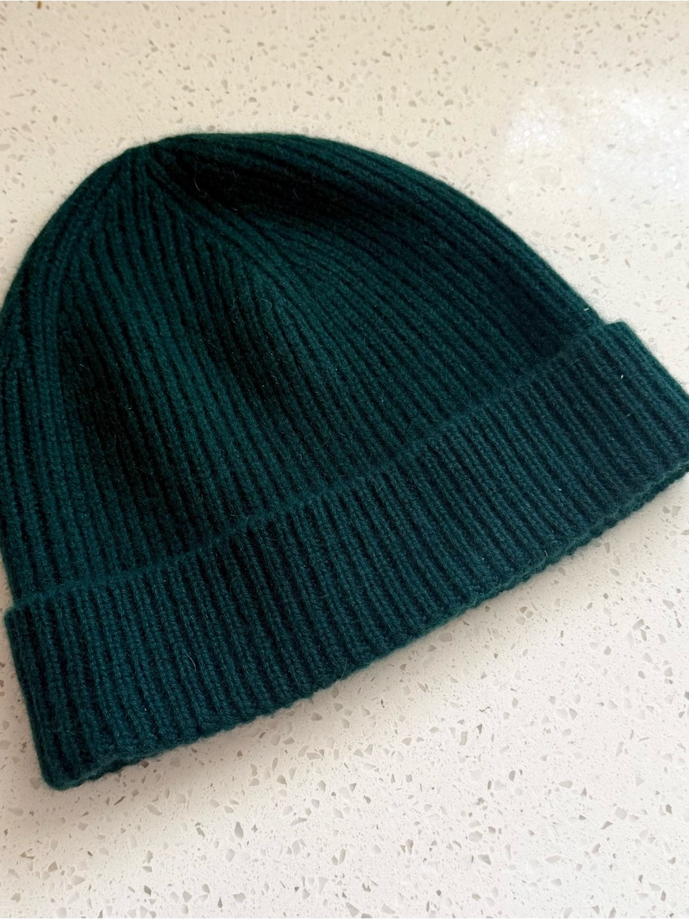 100% Cashmere J.Crew Beanie - Dark Green